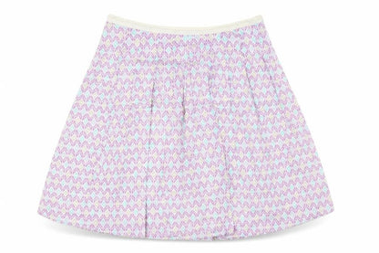 Marks & Spencer Womens Multicoloured Cotton A-Line Skirt Size 14 Zip