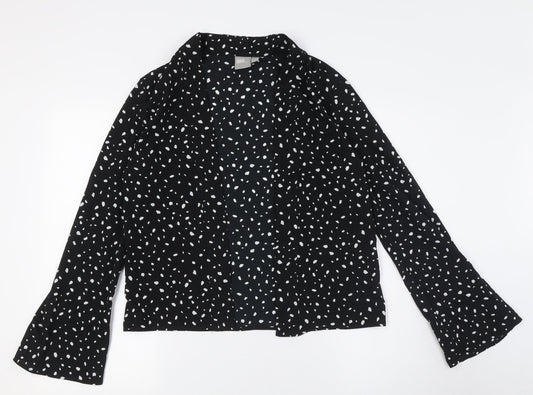 Womens UK Size 10 ASOS Black Basic Button-Up