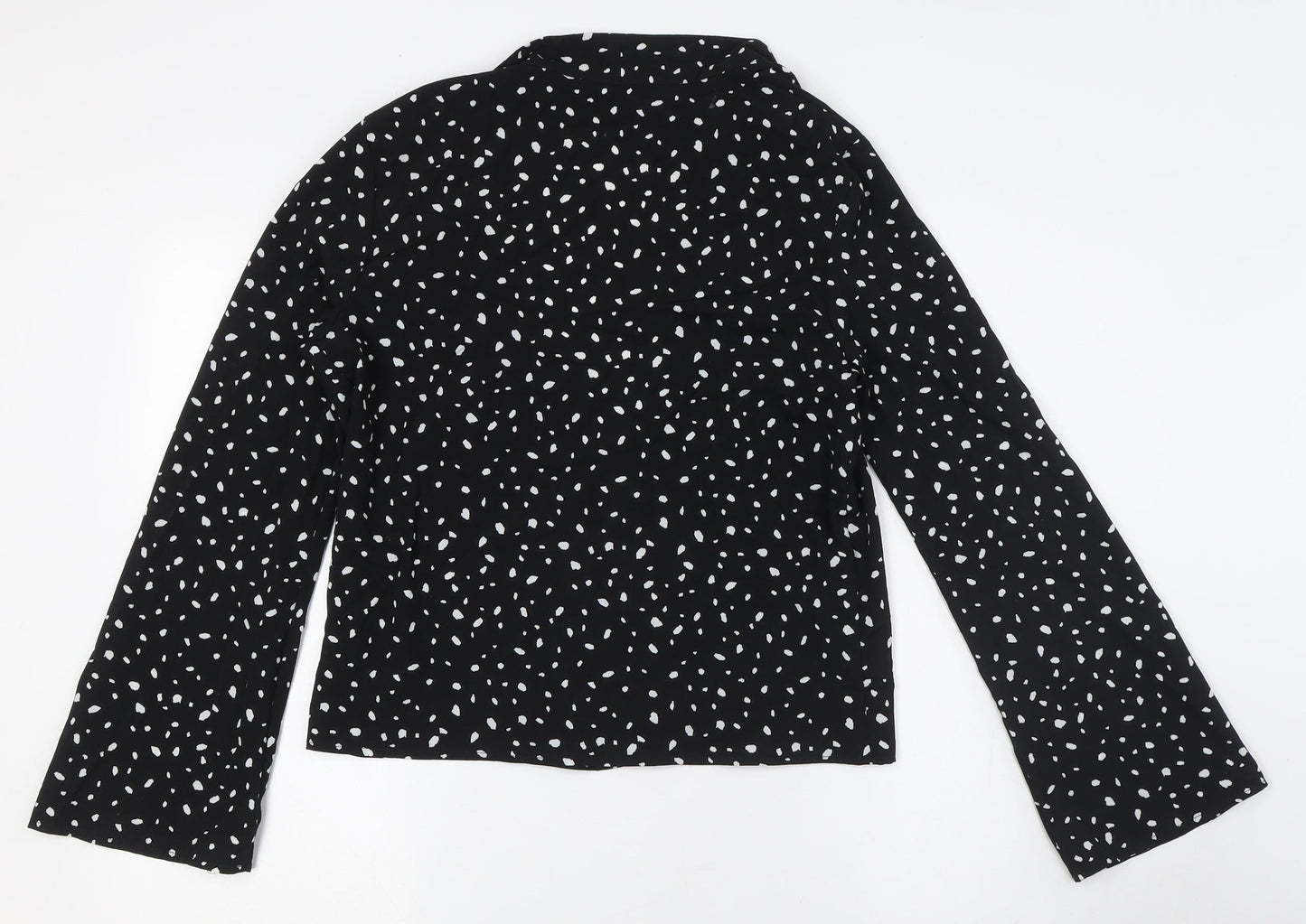 Womens UK Size 10 ASOS Black Basic Button-Up