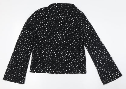 Womens UK Size 10 ASOS Black Basic Button-Up