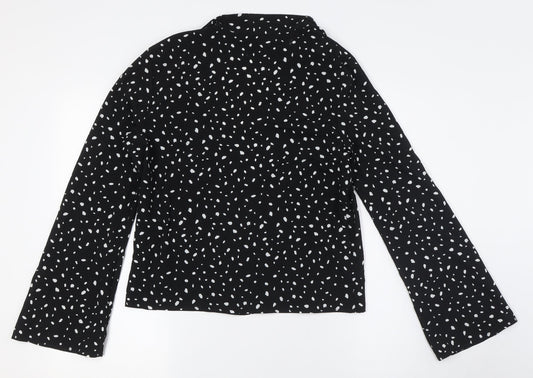 Womens UK Size 10 ASOS Black Basic Button-Up