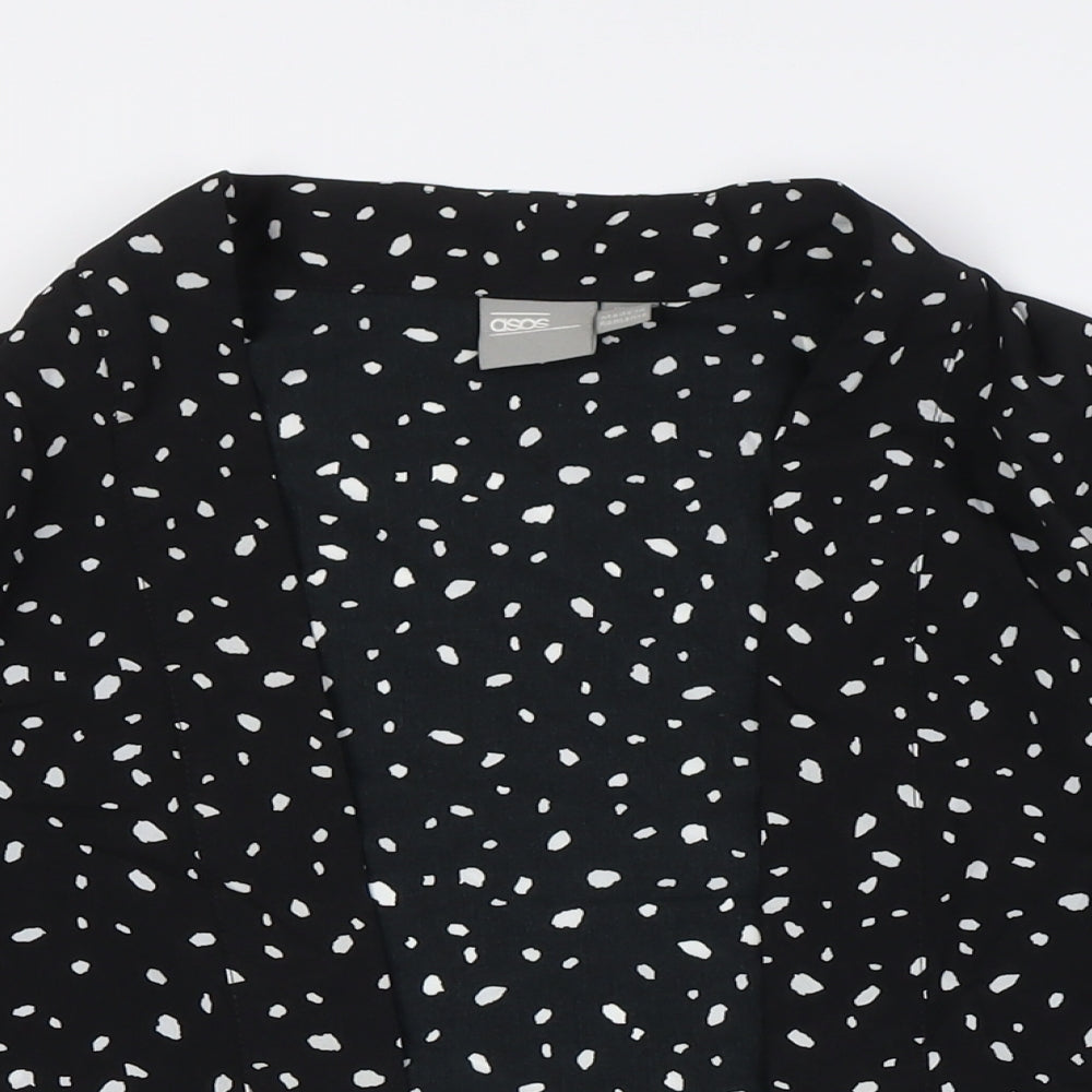 Womens UK Size 10 ASOS Black Basic Button-Up