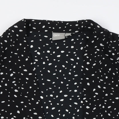 Womens UK Size 10 ASOS Black Basic Button-Up