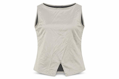 Fever Womens Grey Polyester Basic Button-Up Size 12 Boat Neck