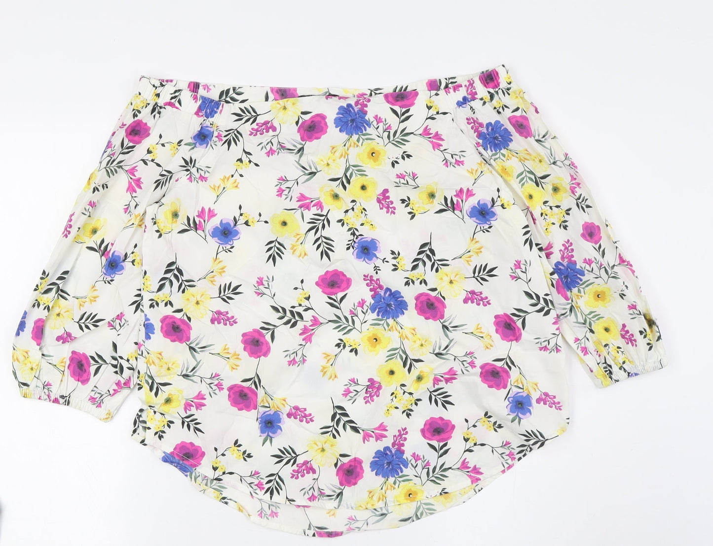 Womens UK Size 10 New Look Multicoloured Basic Button-Up
