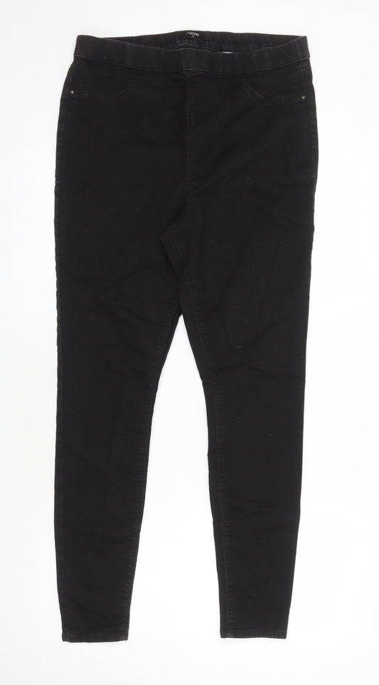 Matalan Womens Black Cotton Jegging Jeans Size 16 L27 in Regular