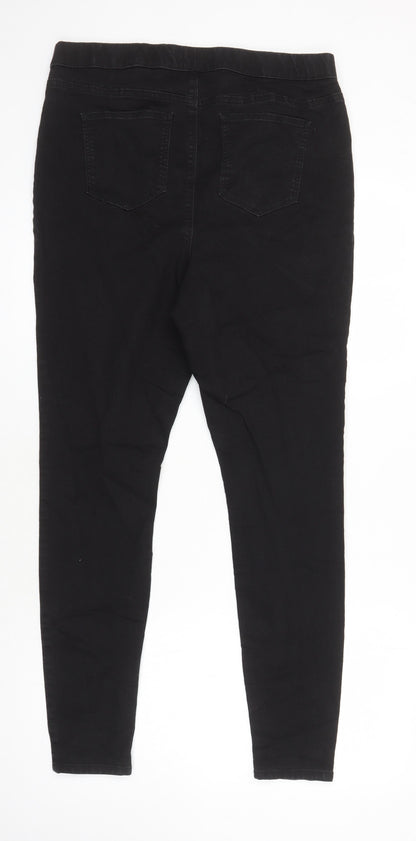 Matalan Womens Black Cotton Jegging Jeans Size 16 L27 in Regular
