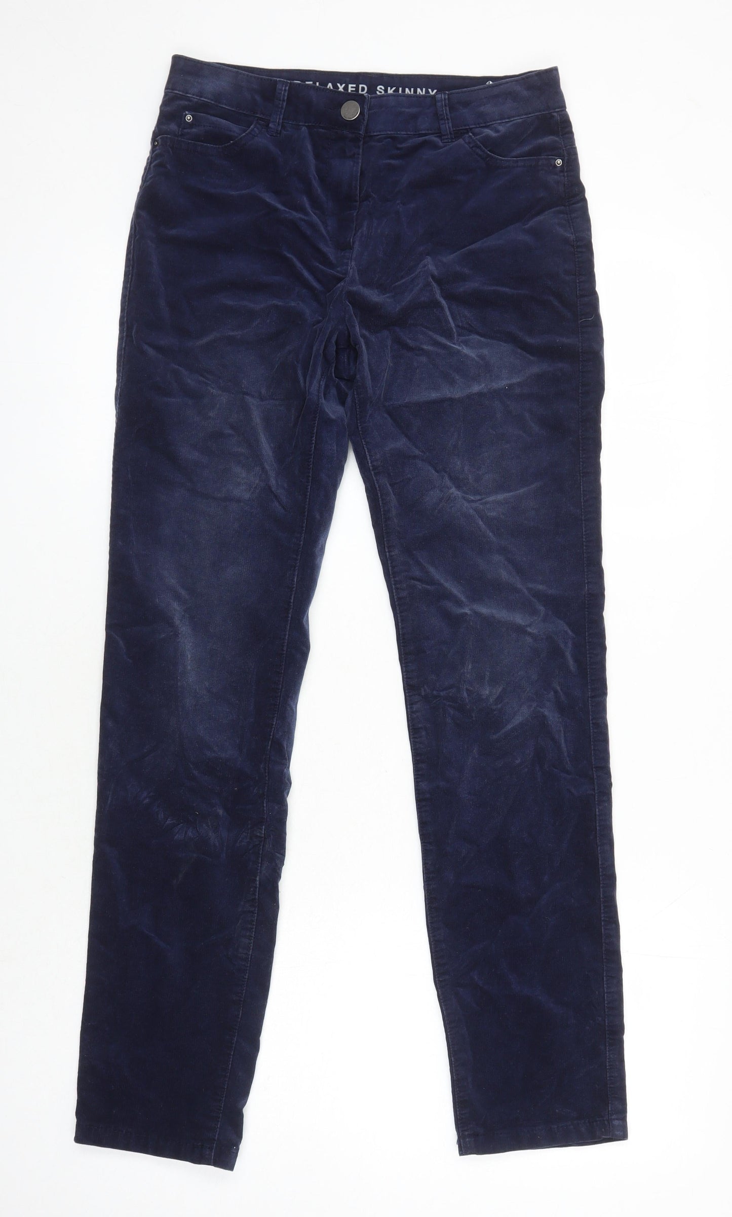 M&S Womens Blue Cotton Skinny Jeans Size 8 L29 in Relaxed