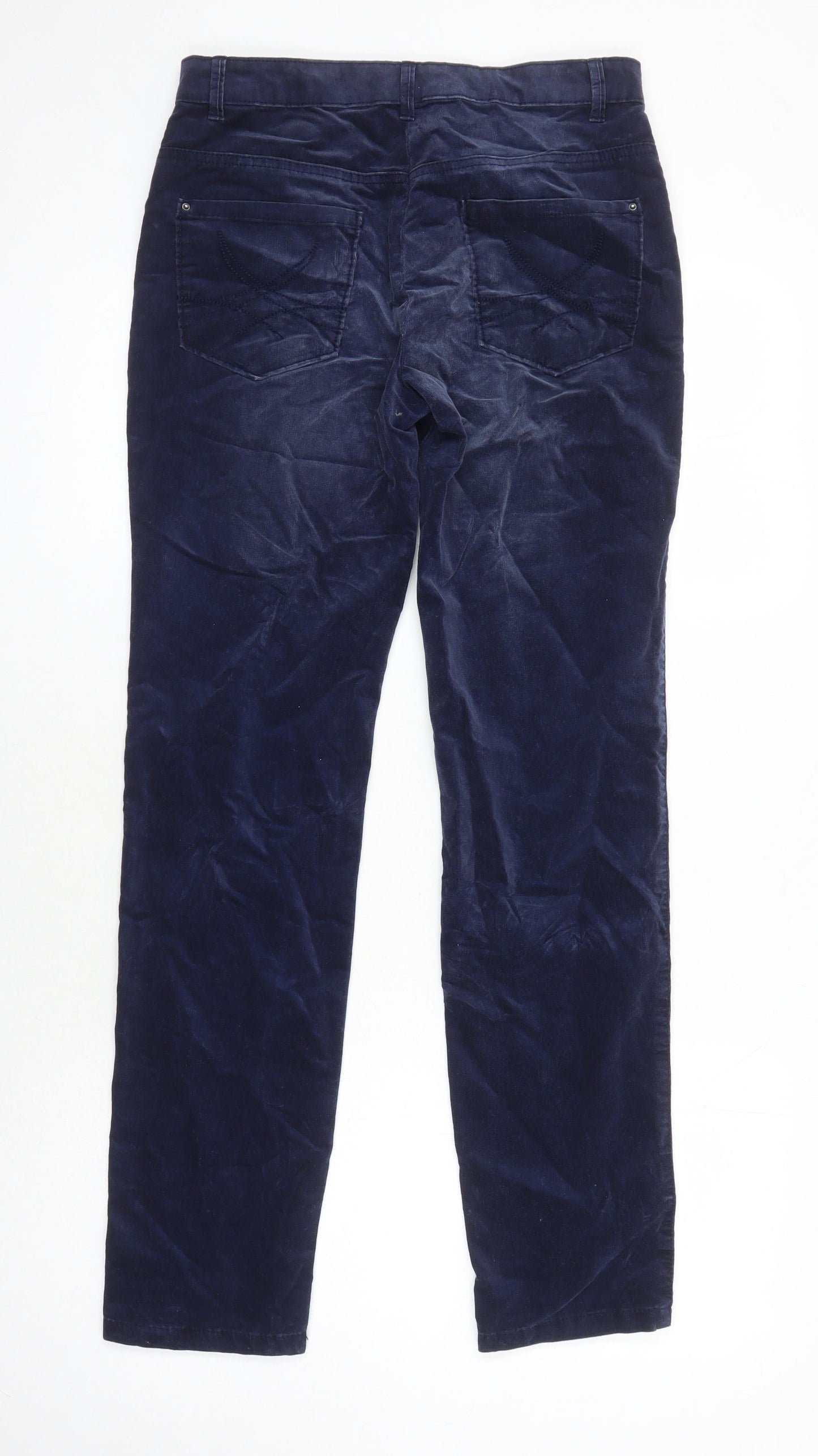 M&S Womens Blue Cotton Skinny Jeans Size 8 L29 in Relaxed