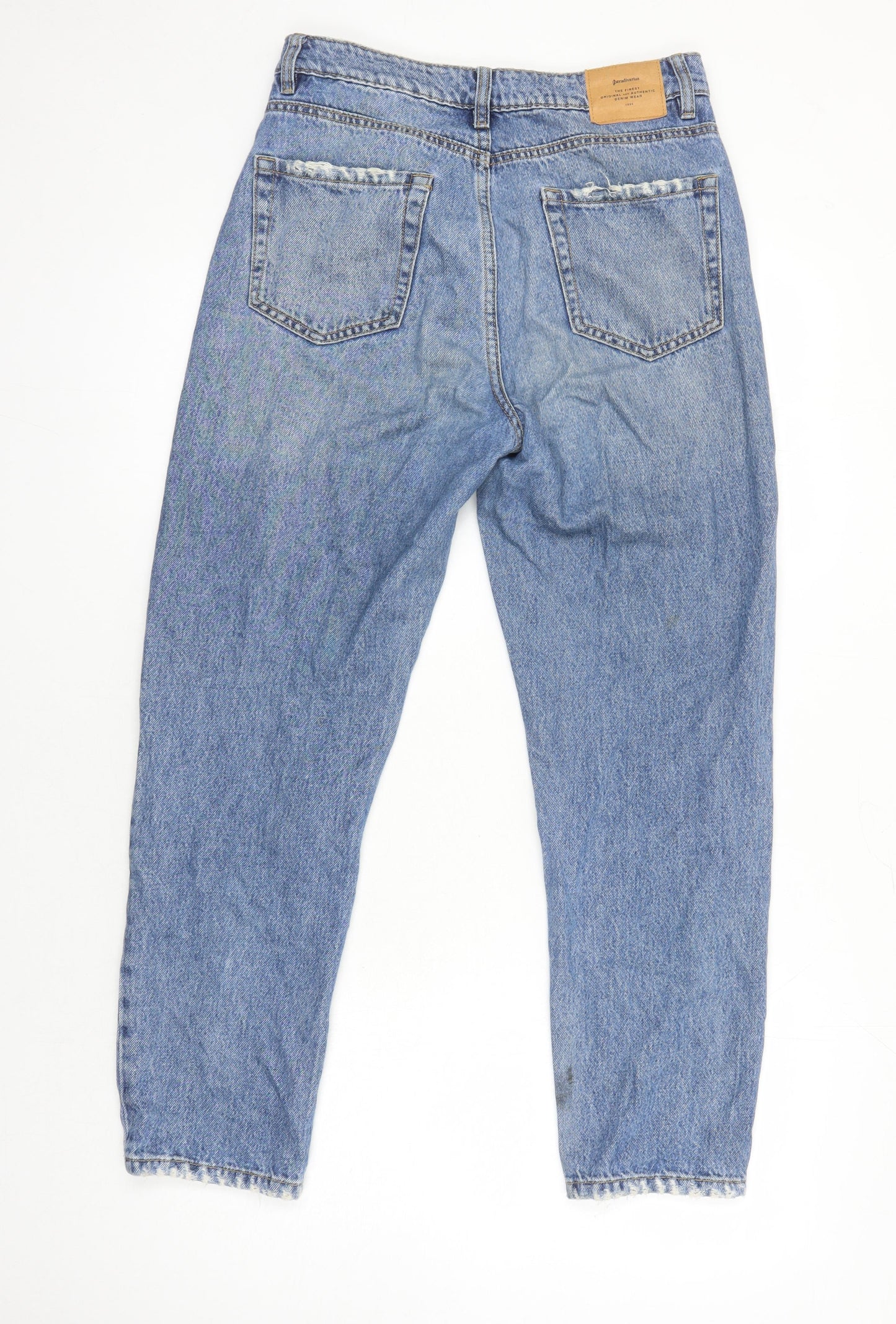 Womens UK Size 8 Stradivarius Relaxed Fit Mom Blue Jeans