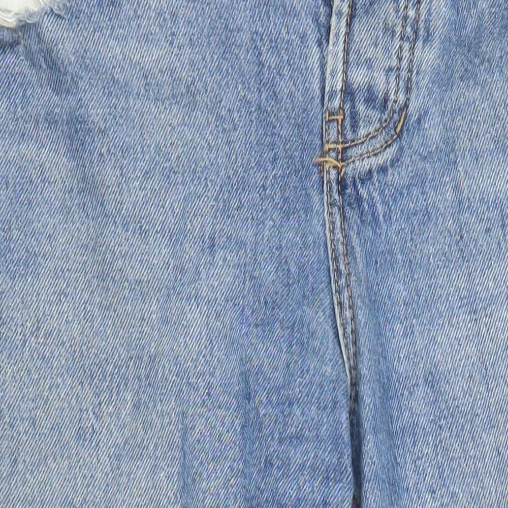 Womens UK Size 8 Stradivarius Relaxed Fit Mom Blue Jeans
