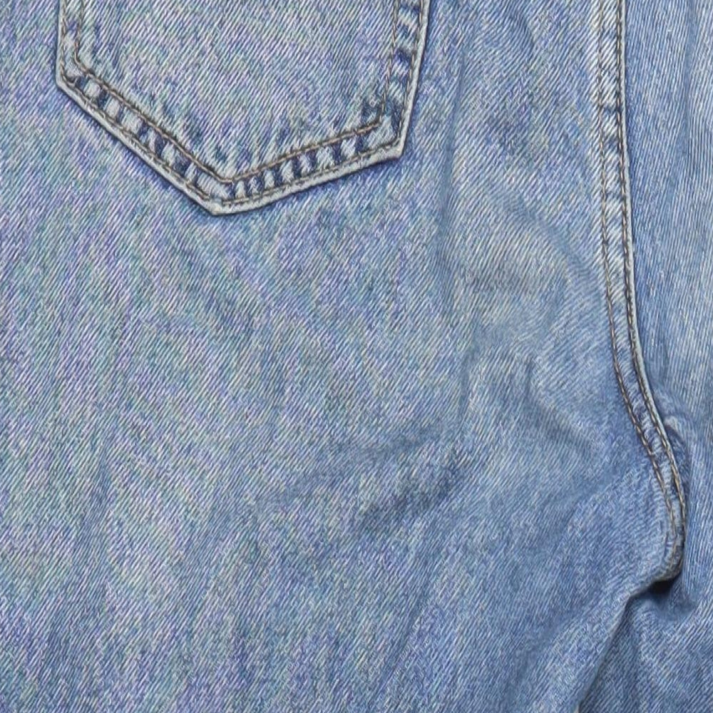Womens UK Size 8 Stradivarius Relaxed Fit Mom Blue Jeans