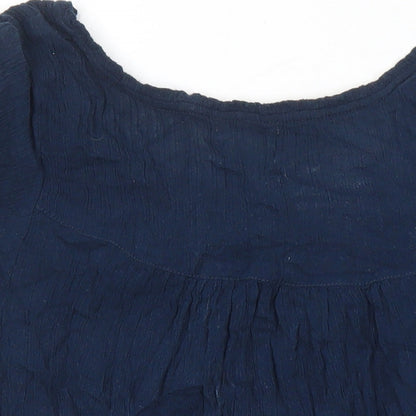 Womens UK Size 14 BHS Blue Tunic Blouse