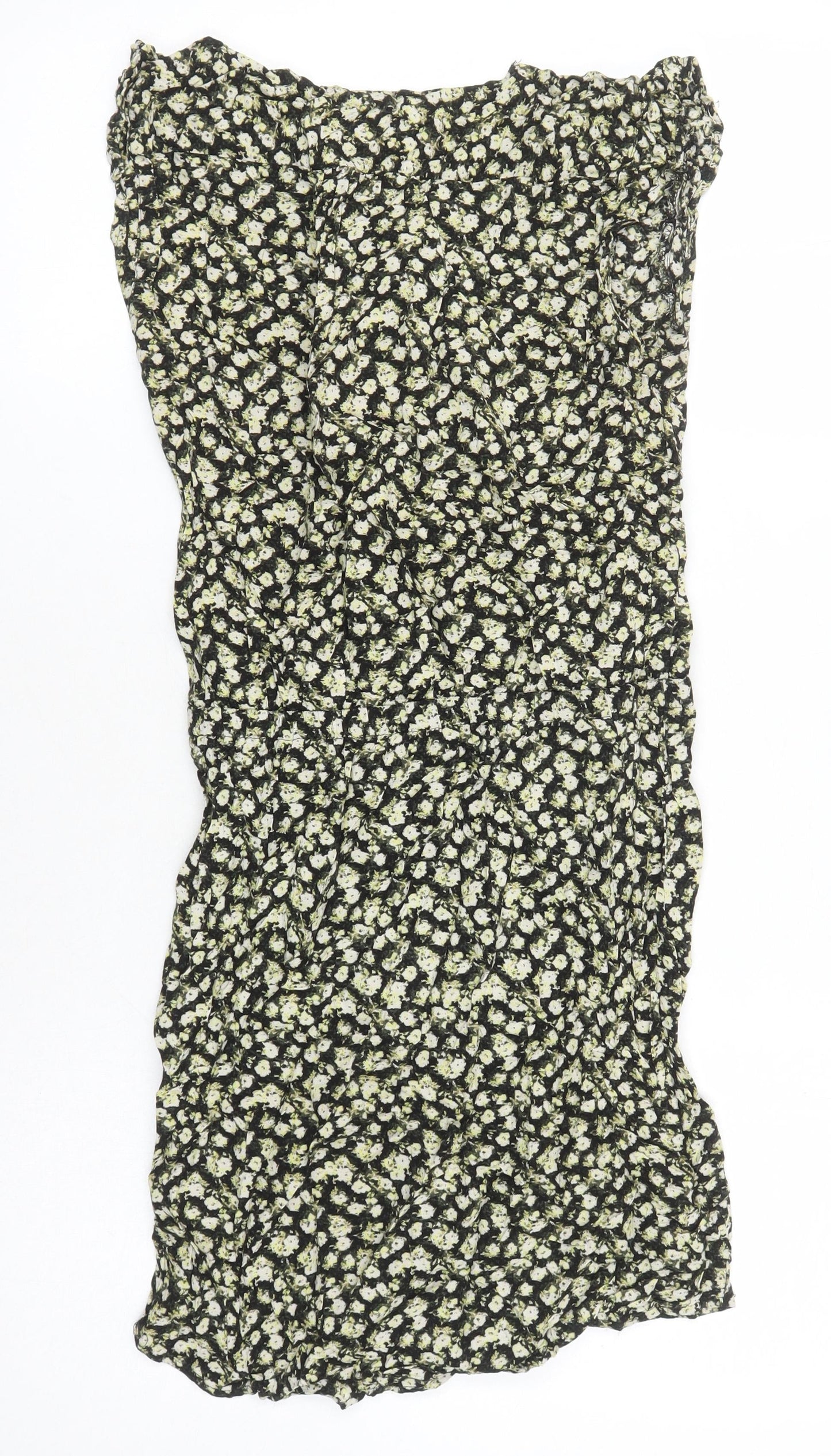 H&M Womens Multicoloured Floral Viscose Shift Size 6 Boat Neck
