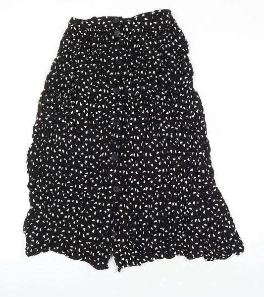 ASOS Womens Multicoloured Geometric Viscose A-Line Skirt Size 8