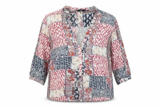 Womens UK Size 14 Isle Essentials Multicoloured Tunic Blouse