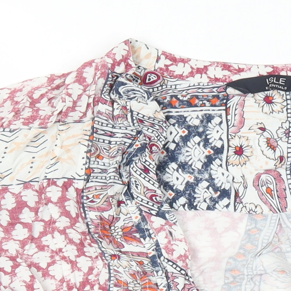 Womens UK Size 14 Isle Essentials Multicoloured Tunic Blouse
