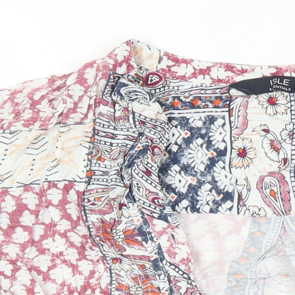 Womens UK Size 14 Isle Essentials Multicoloured Tunic Blouse
