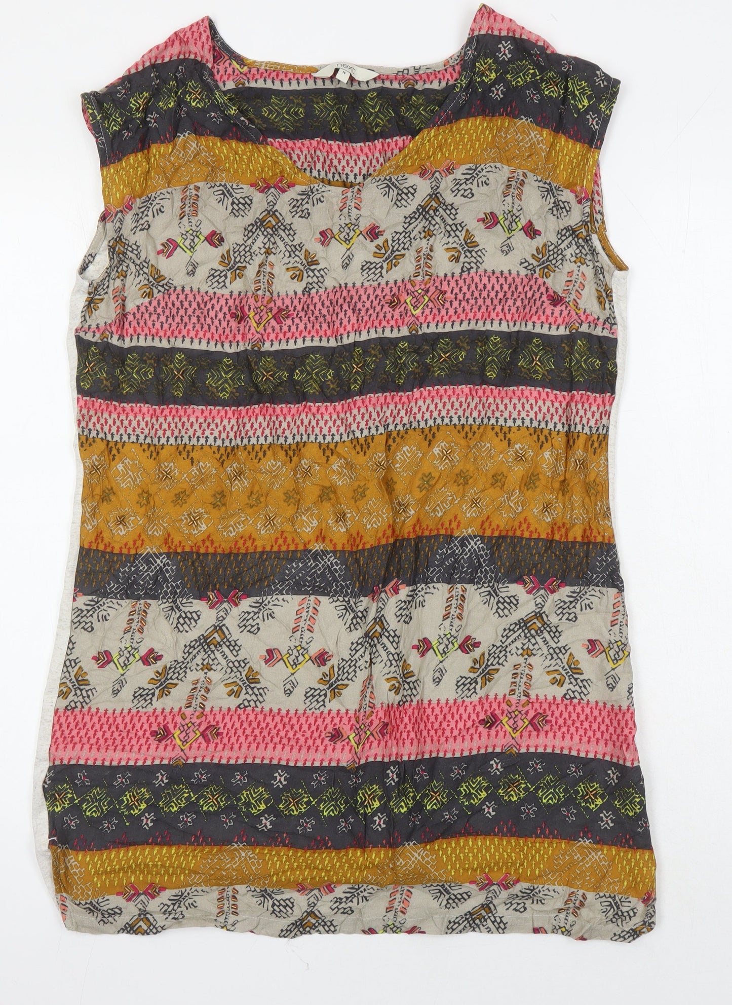 Womens UK Size 14 NEXT Multicoloured Tunic Tank