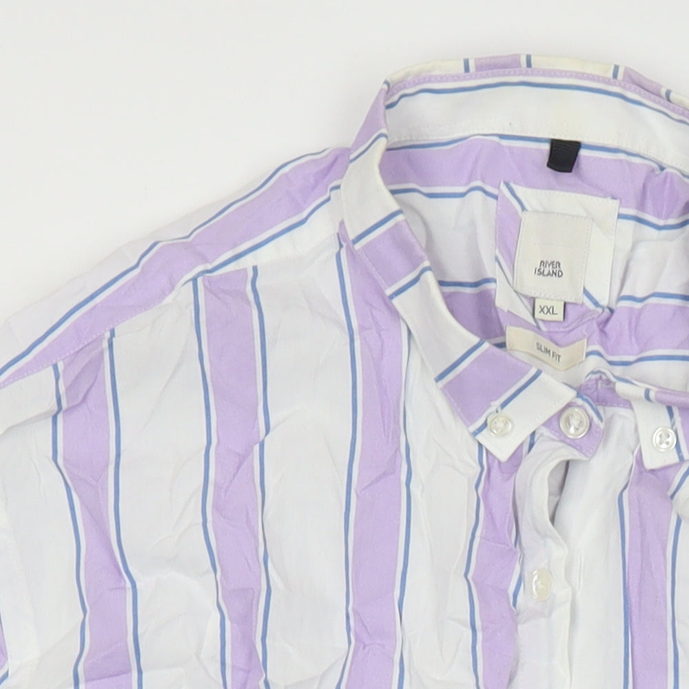 Womens UK Size 2XL River Island Multicoloured Basic Blouse