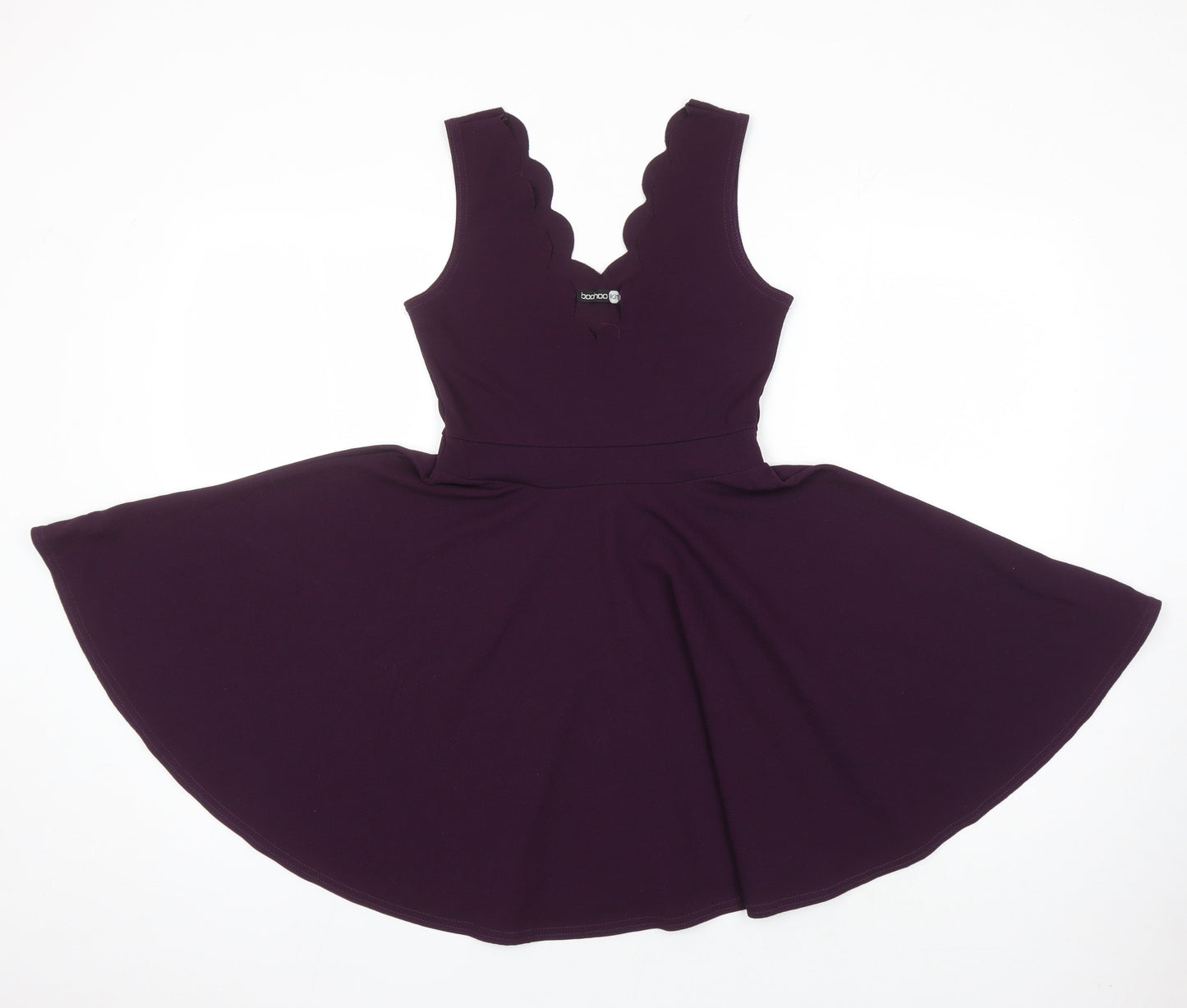 Boohoo Womens Pink Polyester Fit & Flare Size 6 Sweetheart