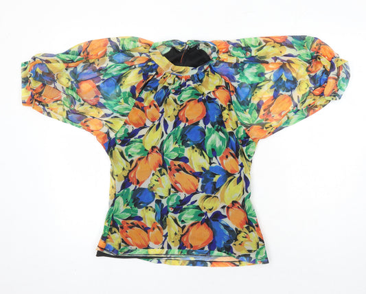 Womens UK Size M Oasis Multicoloured Tunic Blouse