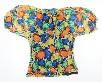 Womens UK Size M Oasis Multicoloured Tunic Blouse