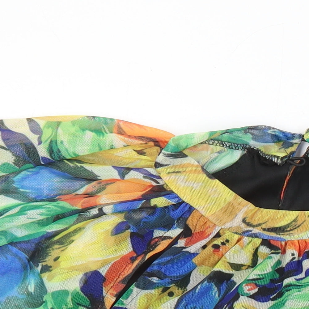 Womens UK Size M Oasis Multicoloured Tunic Blouse