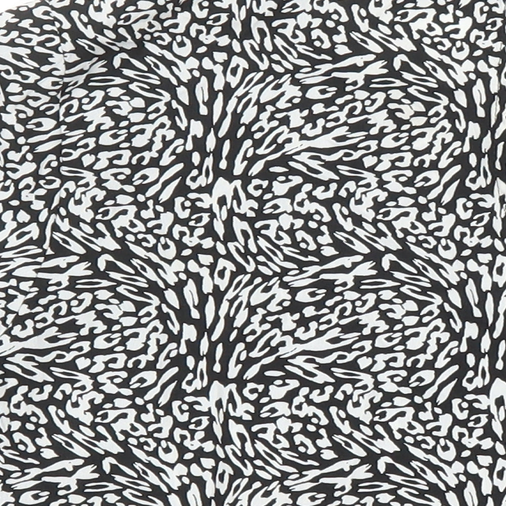 Dunnes Womens Ivory Geometric Polyester Tunic Blouse Size XS Round Neck