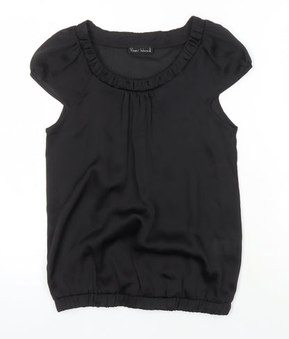 Womens UK Size 8 River Island Black Tunic Blouse