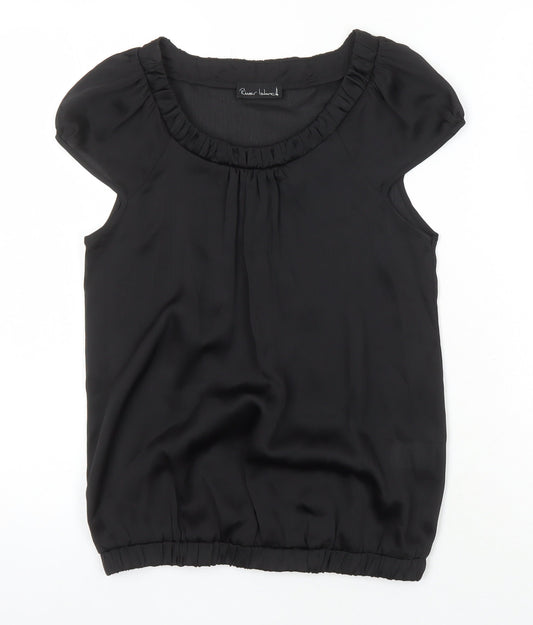 Womens UK Size 8 River Island Black Tunic Blouse