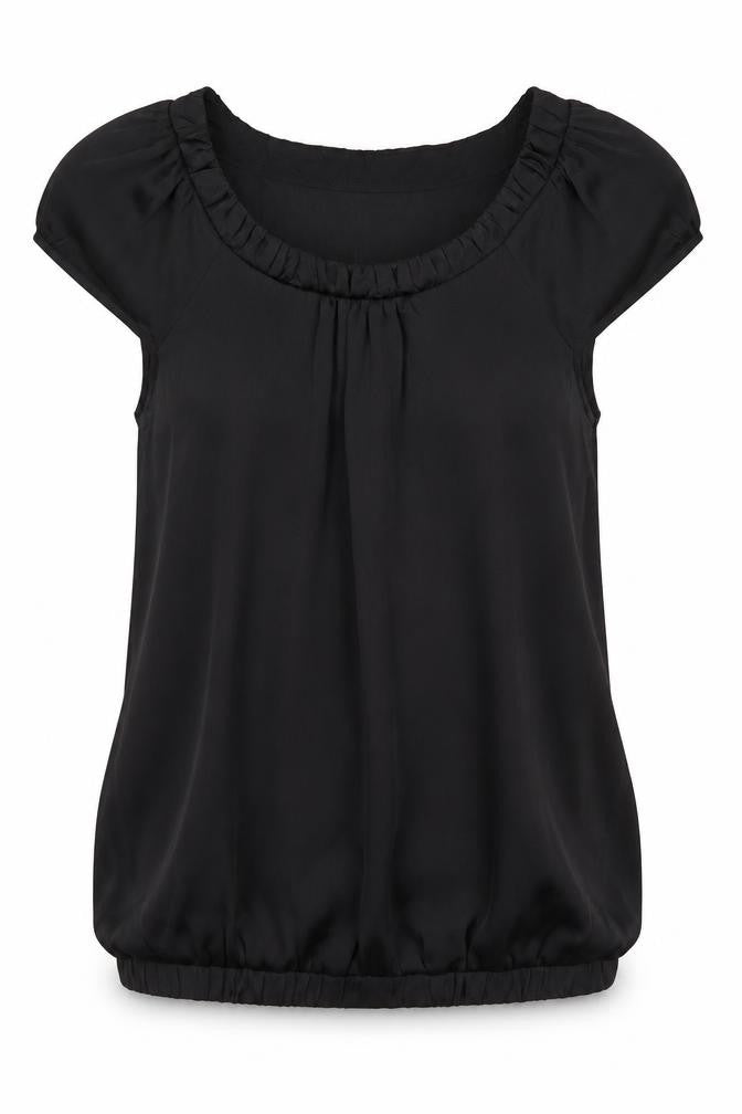 Womens UK Size 8 River Island Black Tunic Blouse