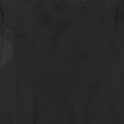 Womens UK Size 8 River Island Black Tunic Blouse