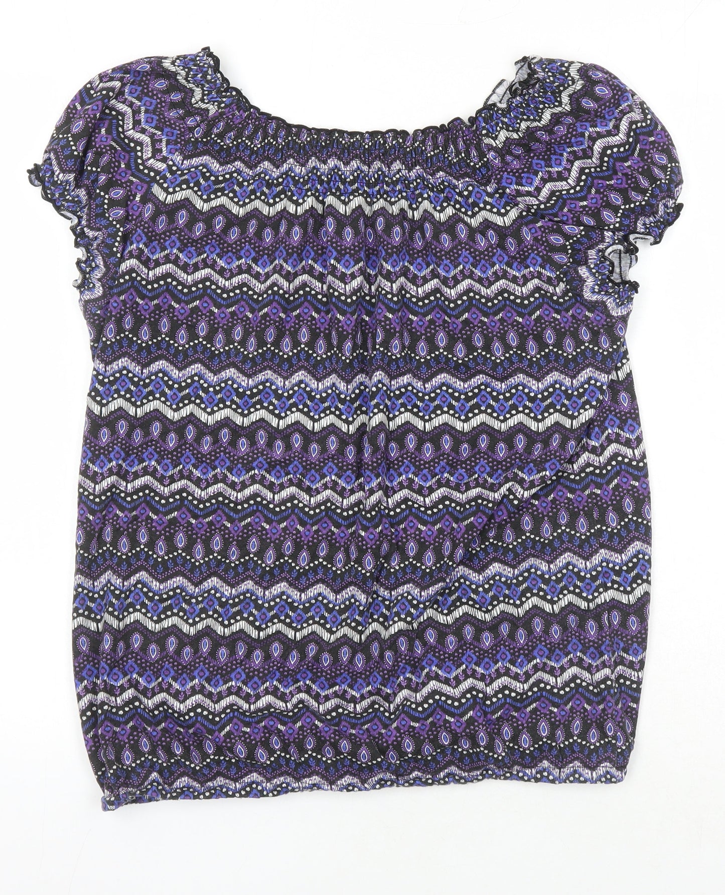 Womens UK Size 14 BM Casual Multicoloured Tunic Blouse