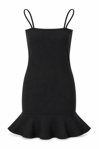 Nasty Gal Womens Black Houndstooth Polyester Fit & Flare Size 8 Square Neck