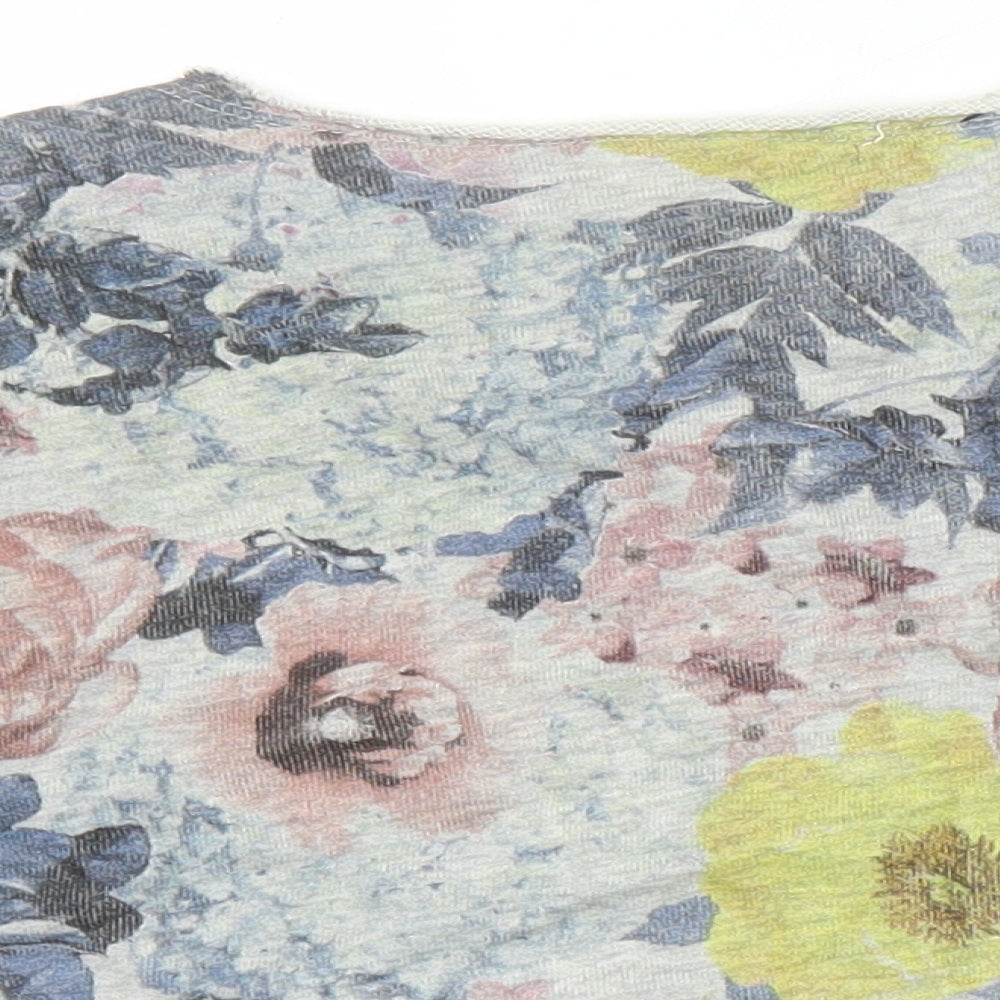 B.C. Best Connections Womens Multicoloured Floral 100% Cotton Tunic Blouse Size 12 Scoop Neck