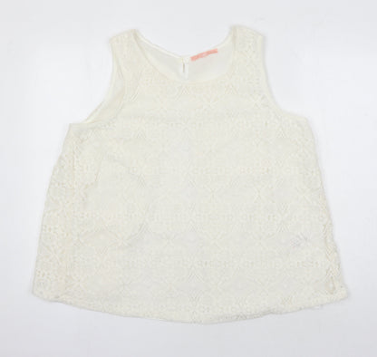 Womens UK Size 20 NEXT Ivory Tunic Blouse