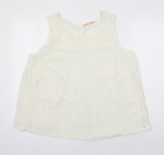 Womens UK Size 20 NEXT Ivory Tunic Blouse