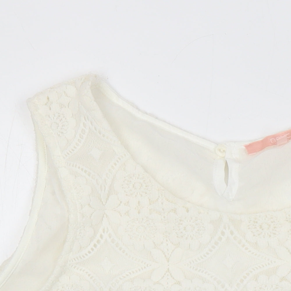 Womens UK Size 20 NEXT Ivory Tunic Blouse