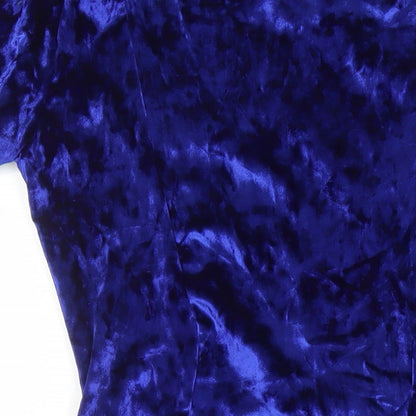Look of The Day Womens Blue Polyester Fit & Flare Size 10 Round Neck