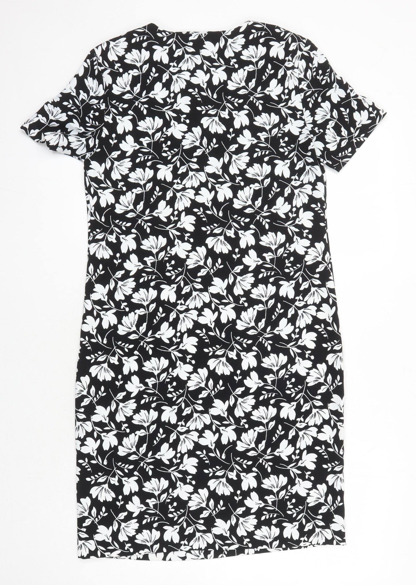 M&S Womens Multicoloured Floral Polyester Shift Size 8 Sweetheart