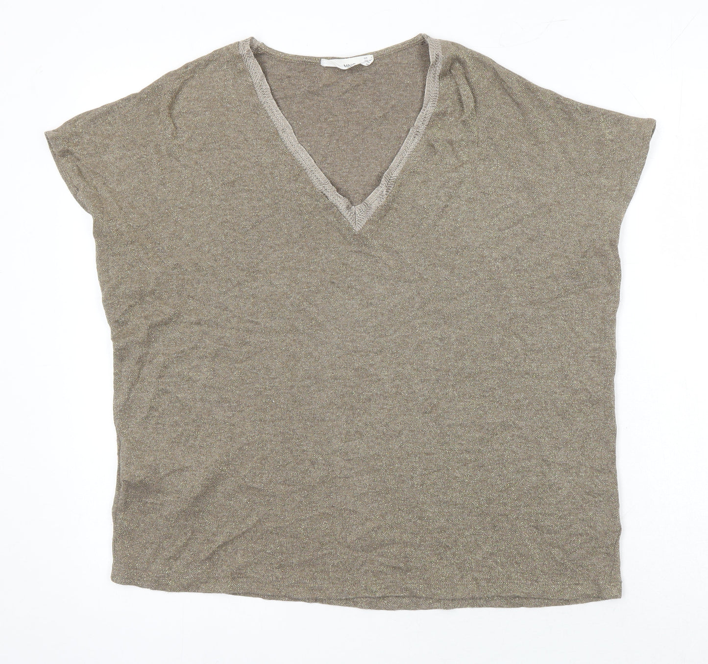 Womens UK Size M MNG Gold Basic Tank