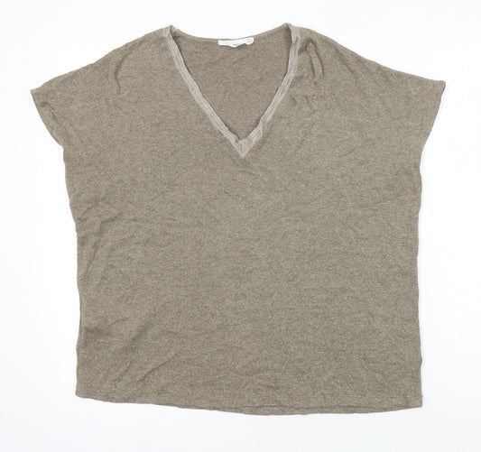 Womens UK Size M MNG Gold Basic Tank
