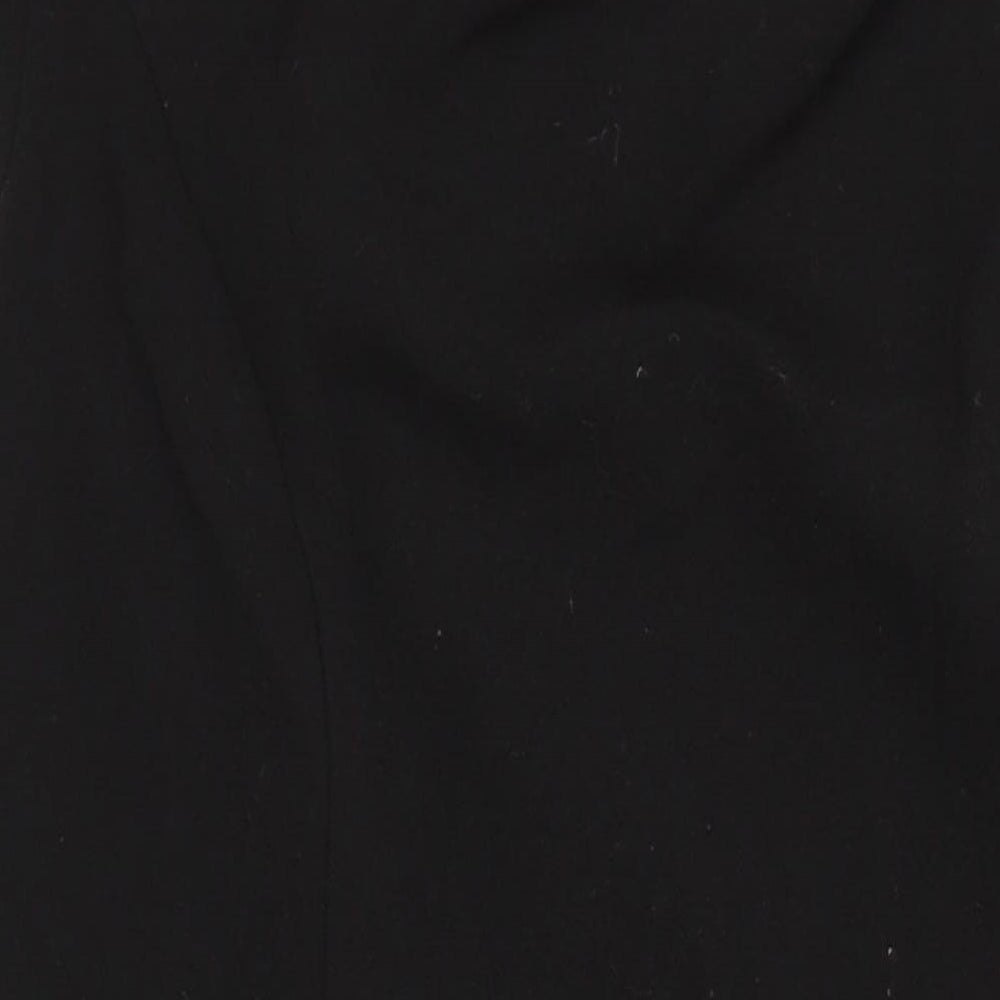 M&S Womens Black Polyester Shift Size 16 Boat Neck