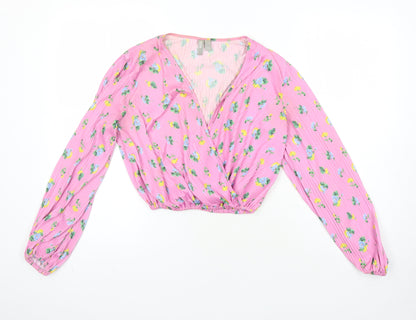 Womens UK Size 8 ASOS Multicoloured Cropped Blouse
