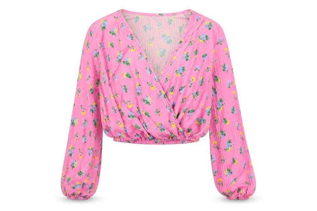 Womens UK Size 8 ASOS Multicoloured Cropped Blouse