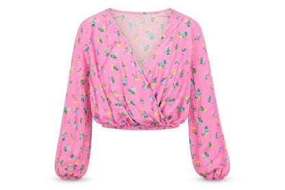 Womens UK Size 8 ASOS Multicoloured Cropped Blouse