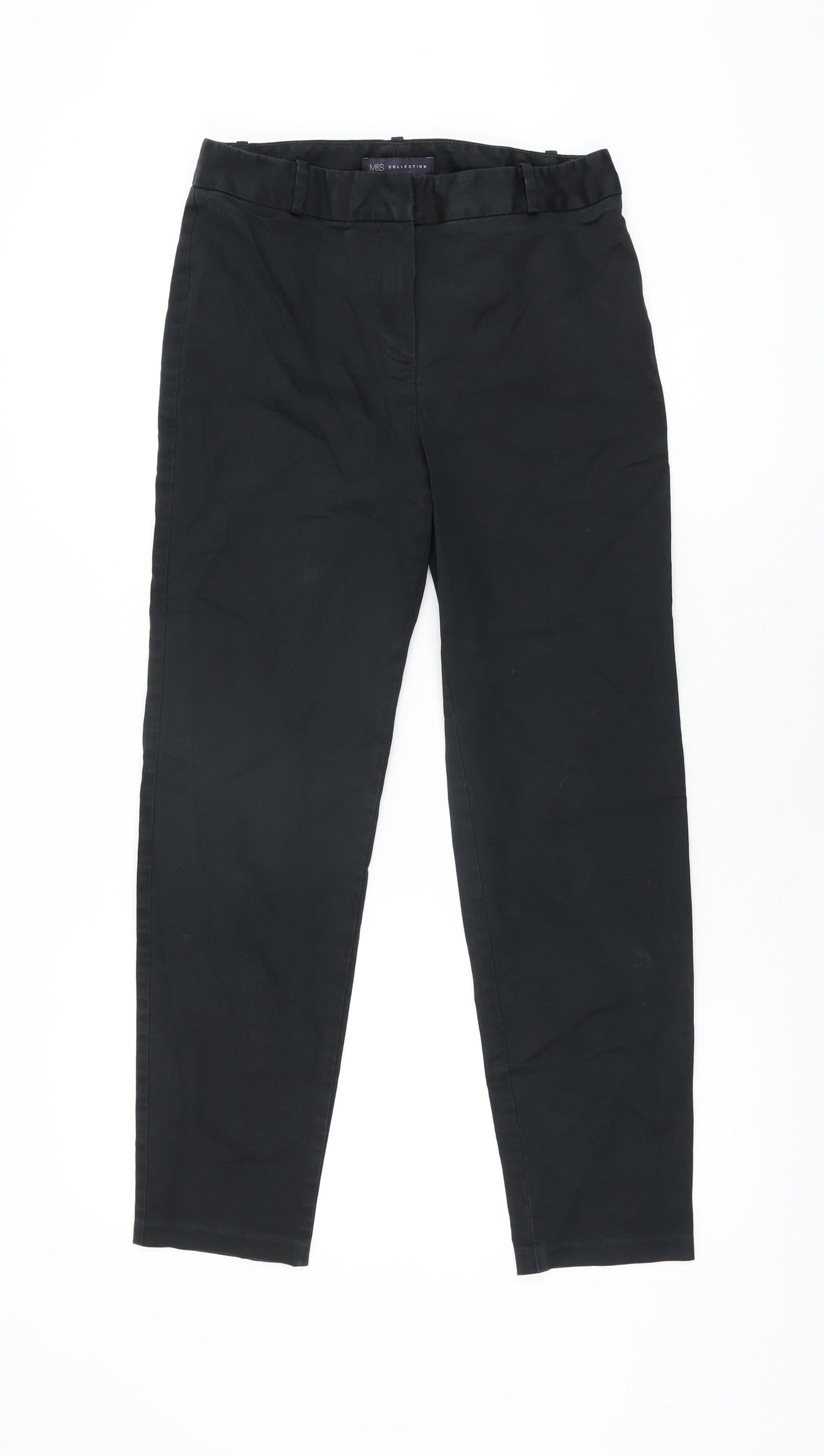 Womens UK Size 8 Marks and Spencer Regular Fit  Black Trousers