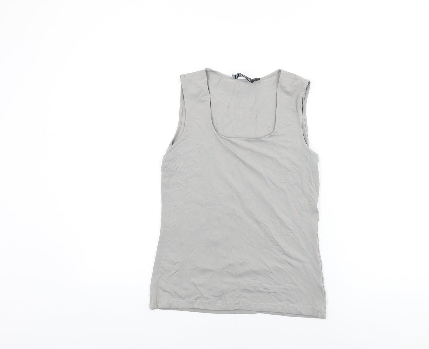 Womens UK Size M YAYA Grey Basic T-Shirt