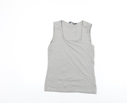 Womens UK Size M YAYA Grey Basic T-Shirt